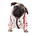 Dripping Blood Print Dog Zip Up Hoodie