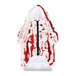 Dripping Blood Print Dog Zip Up Hoodie