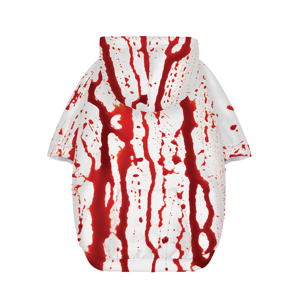 Dripping Blood Print Dog Zip Up Hoodie