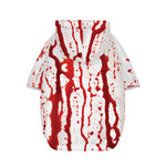 Dripping Blood Print Dog Zip Up Hoodie