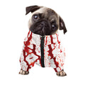 Dripping Blood Print Dog Zip Up Jacket