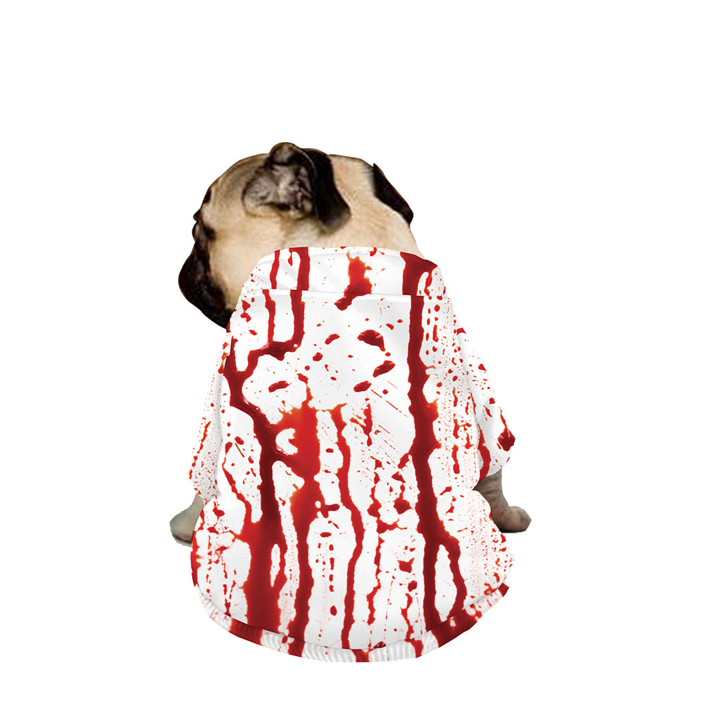 Dripping Blood Print Dog Zip Up Jacket