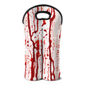 Dripping Blood Print Double Neoprene Wine Tote