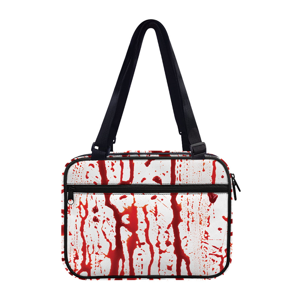 Dripping Blood Print Double Strap Bible Bag