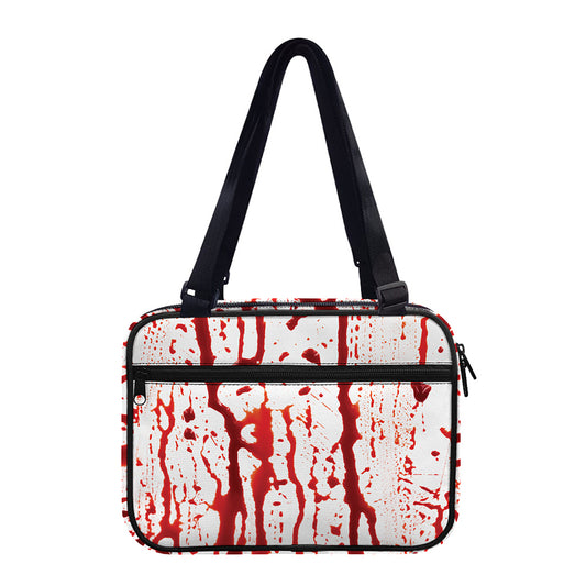 Dripping Blood Print Double Strap Bible Bag