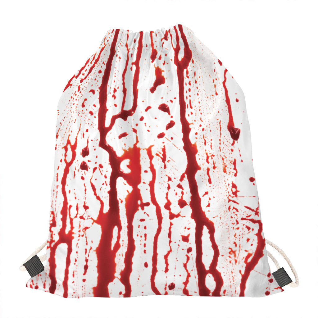 Dripping Blood Print Drawstring Bag