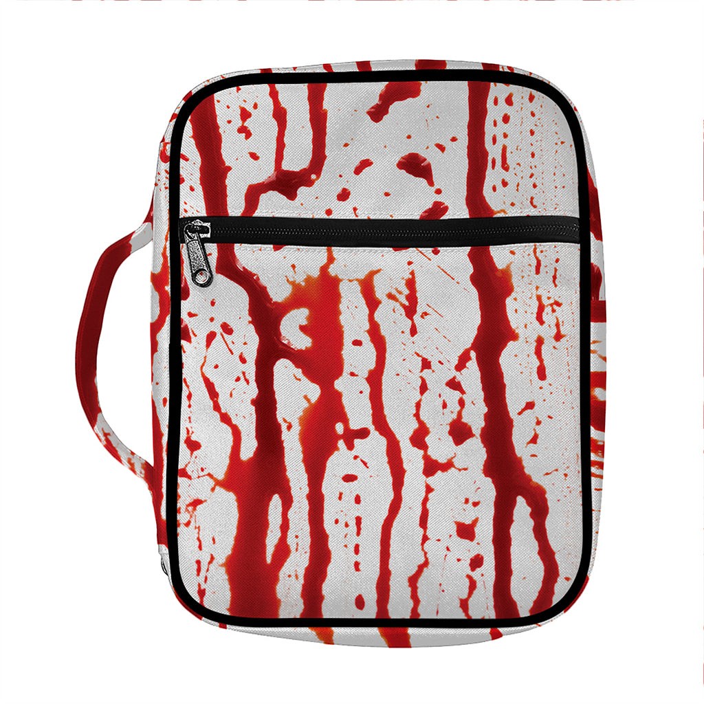 Dripping Blood Print Front Pocket Bible Bag