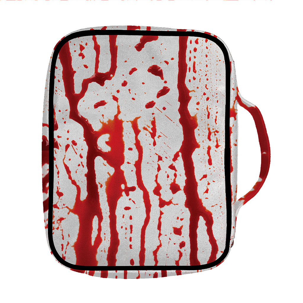 Dripping Blood Print Front Pocket Bible Bag