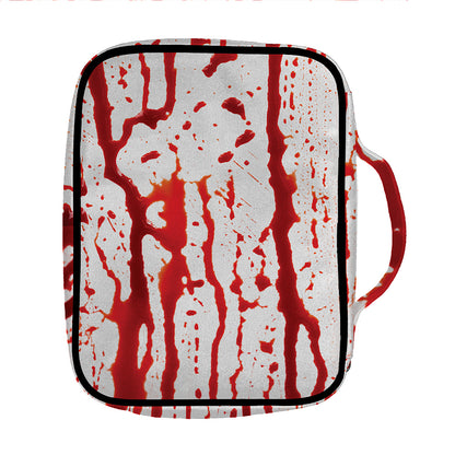 Dripping Blood Print Front Pocket Bible Bag