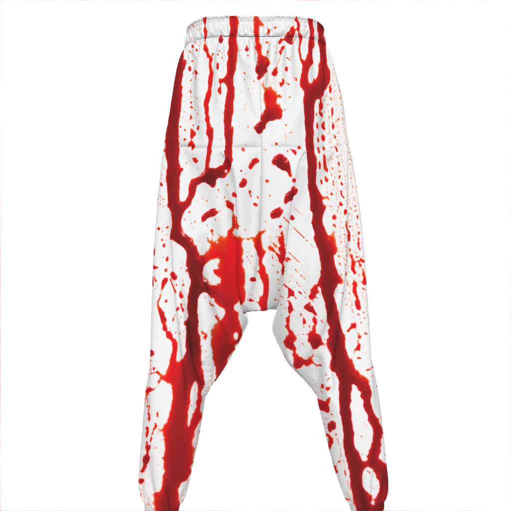 Dripping Blood Print Hammer Pants