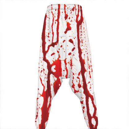 Dripping Blood Print Hammer Pants
