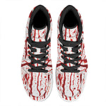 Dripping Blood Print High Top Leather Sneakers