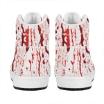 Dripping Blood Print High Top Leather Sneakers