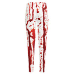 Dripping Blood Print High-Waisted Pocket Leggings