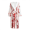 Dripping Blood Print Hooded Bathrobe