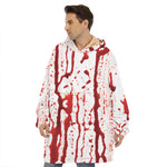 Dripping Blood Print Hoodie Blanket