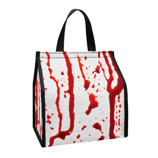 Dripping Blood Print Insulated Lunch Tote