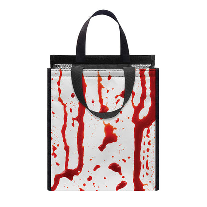 Dripping Blood Print Insulated Lunch Tote