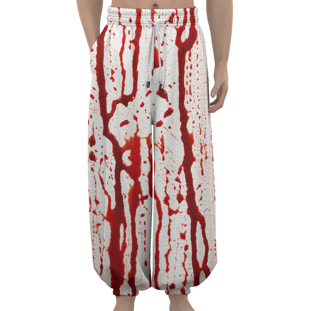 Dripping Blood Print Lantern Pants