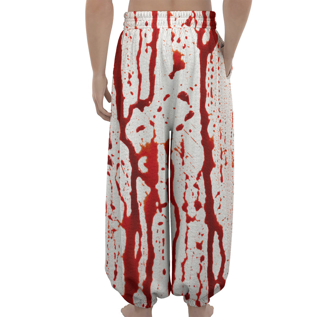 Dripping Blood Print Lantern Pants