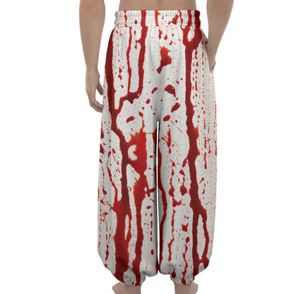 Dripping Blood Print Lantern Pants