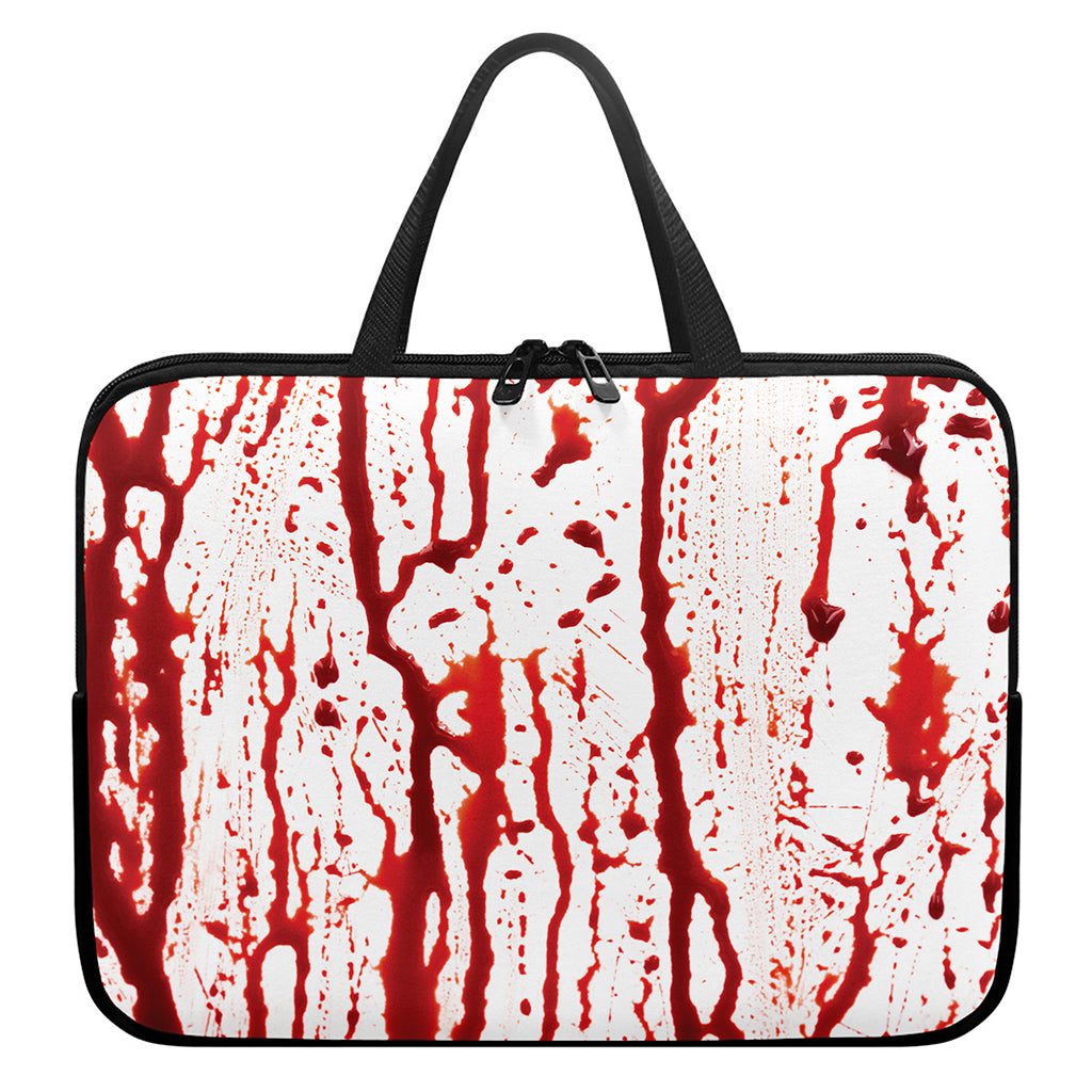 Dripping Blood Print Laptop Sleeve With Handle