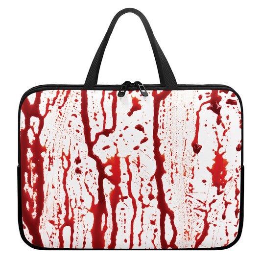Dripping Blood Print Laptop Sleeve With Handle
