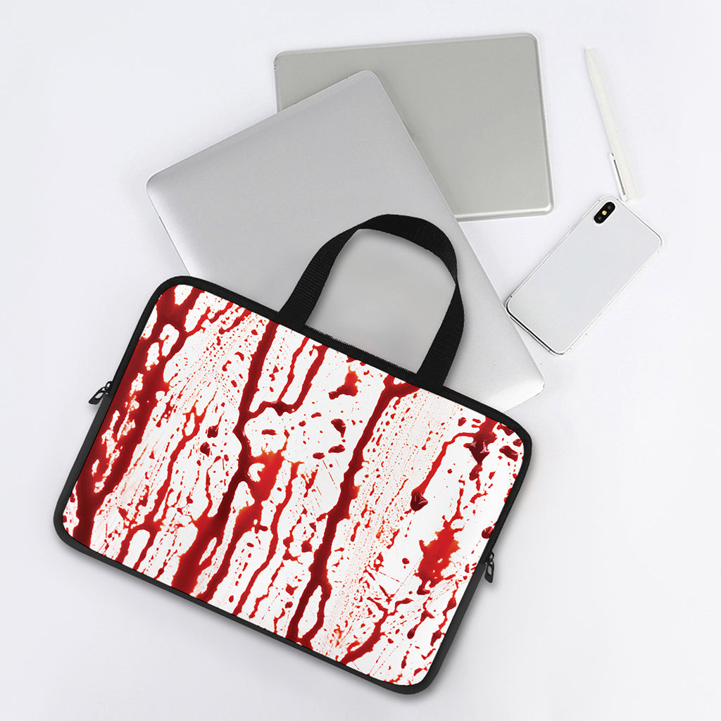 Dripping Blood Print Laptop Sleeve With Handle