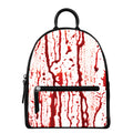 Dripping Blood Print Leather Backpack