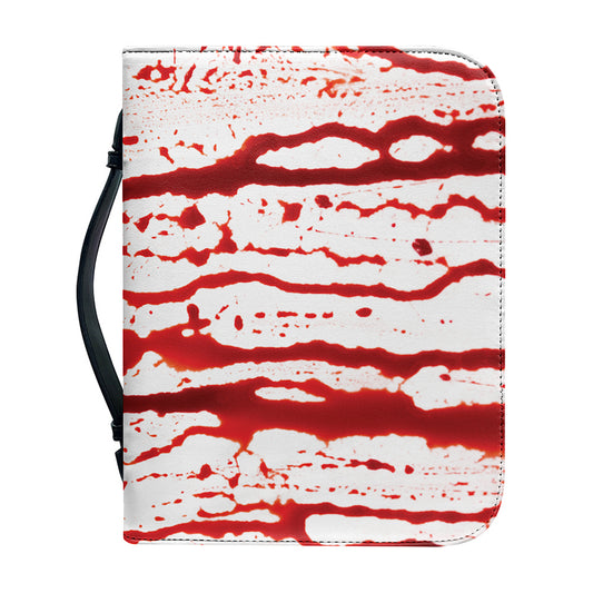 Dripping Blood Print Leather Bible Cover