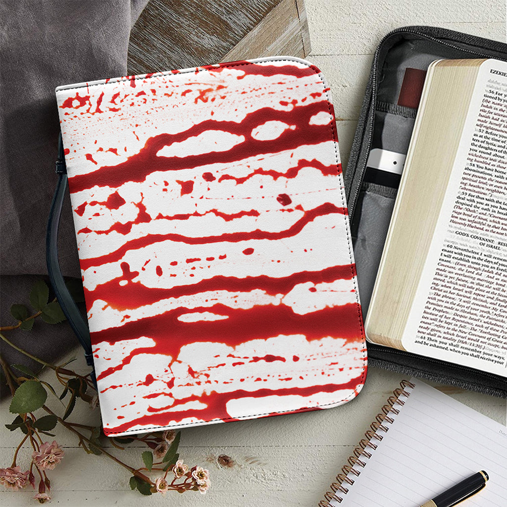 Dripping Blood Print Leather Bible Cover