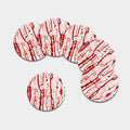 Dripping Blood Print Leather Coaster Set