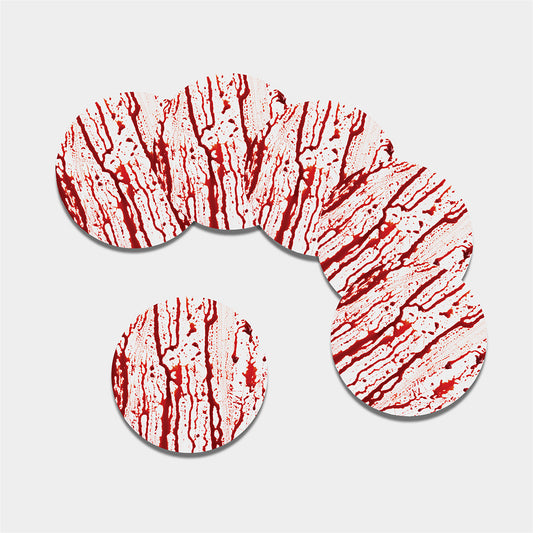 Dripping Blood Print Leather Coaster Set
