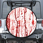 Dripping Blood Print Leather Spare Tire Cover