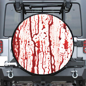 Dripping Blood Print Leather Spare Tire Cover