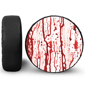 Dripping Blood Print Leather Spare Tire Cover