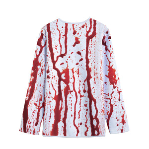 Dripping Blood Print Long Sleeve Short Coat