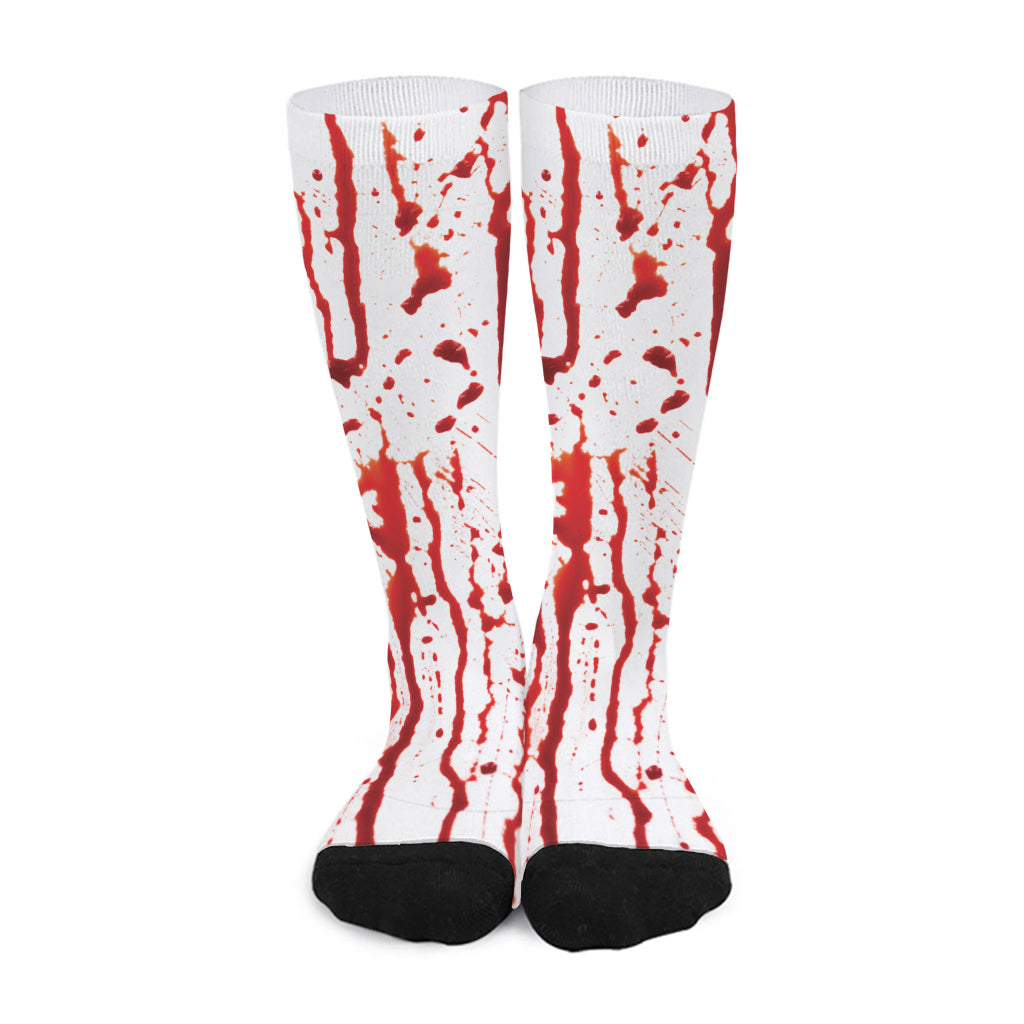 Dripping Blood Print Long Socks