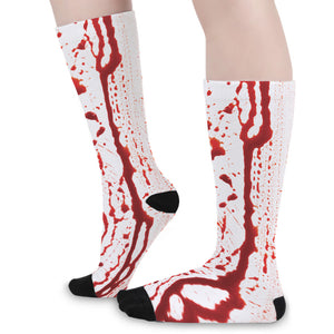 Dripping Blood Print Long Socks