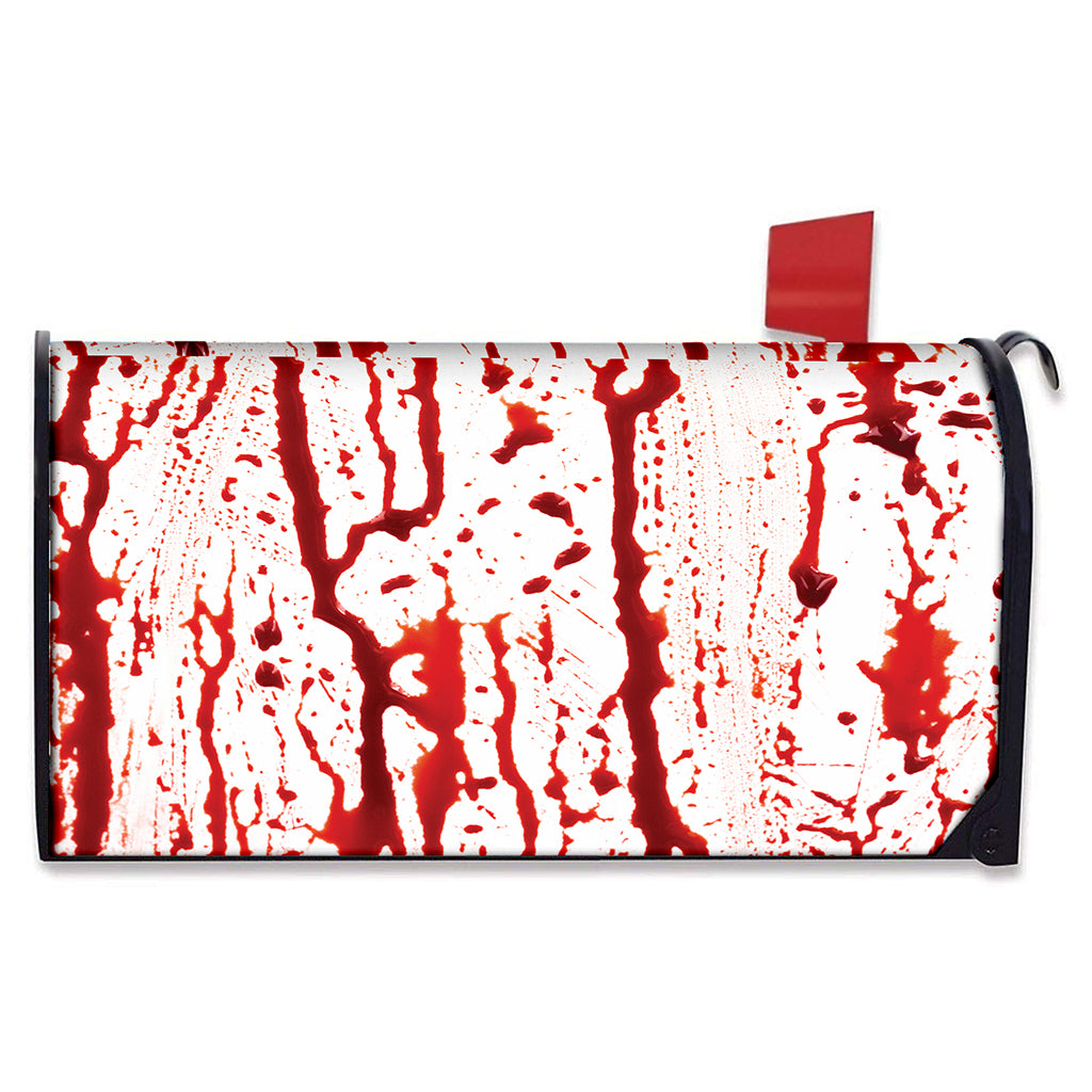 Dripping Blood Print Mailbox Cover