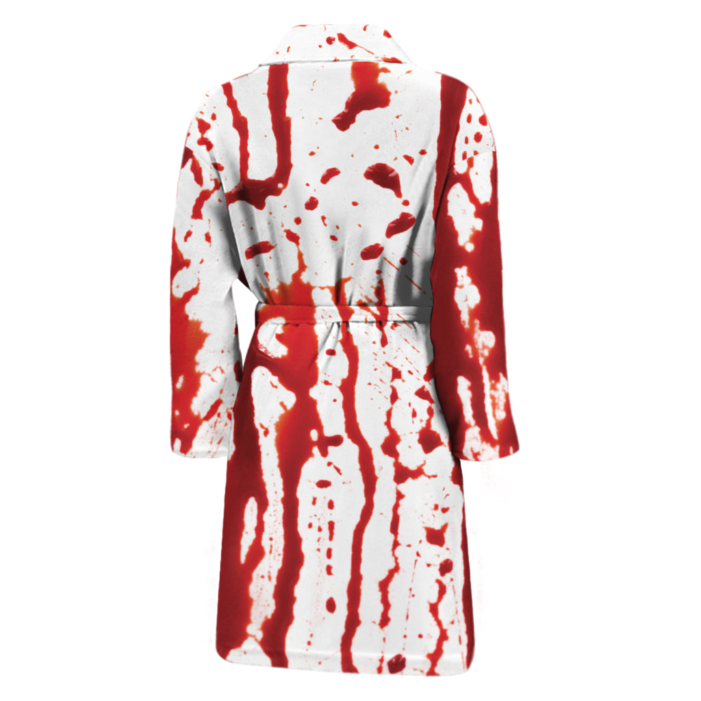 Dripping Blood Print Men's Bathrobe