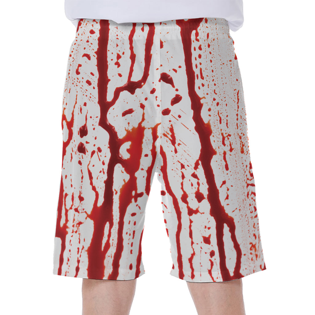 Dripping Blood Print Men's Beach Shorts