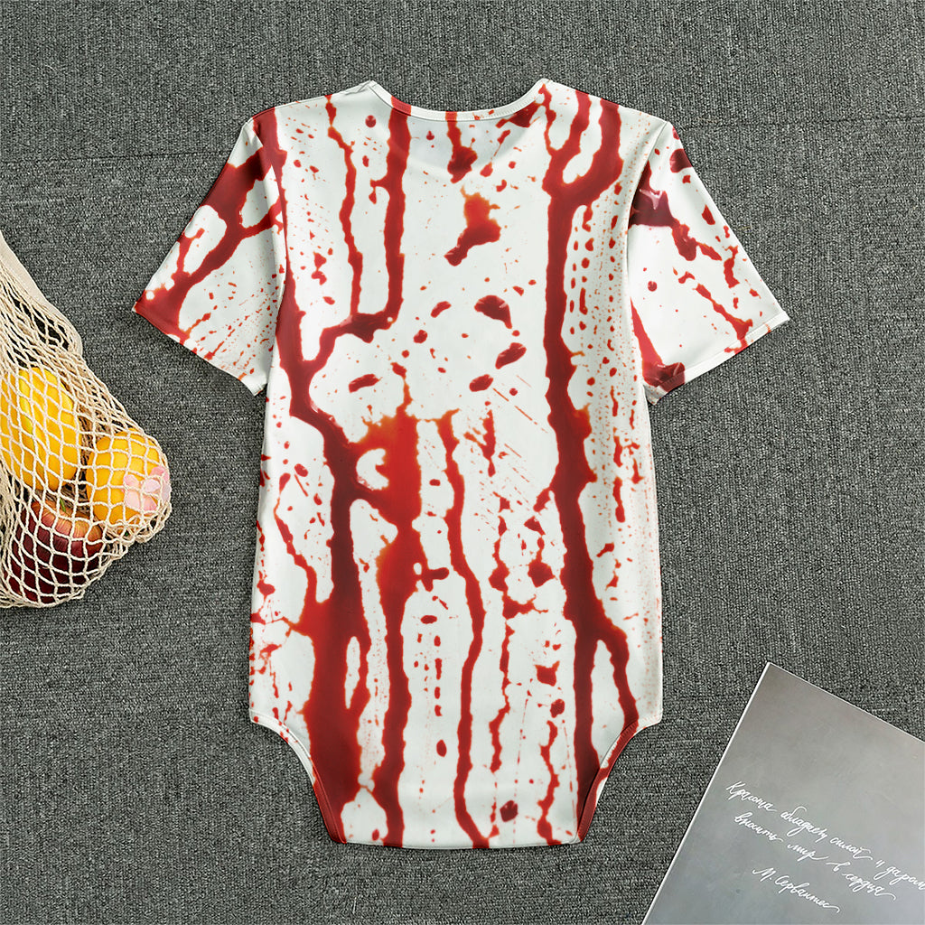 Dripping Blood Print Men's Bodysuit
