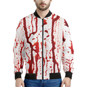 Dripping Blood Print Men's Bomber Jacket