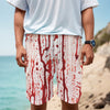 Dripping Blood Print Men's Cargo Shorts