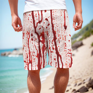 Dripping Blood Print Men's Cargo Shorts