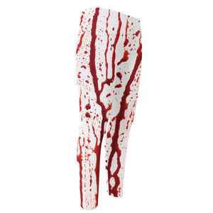 Dripping Blood Print Men's Compression Pants