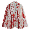 Dripping Blood Print Men's Cotton Blazer