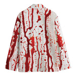 Dripping Blood Print Men's Cotton Blazer