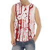 Dripping Blood Print Men's Fitness Tank Top